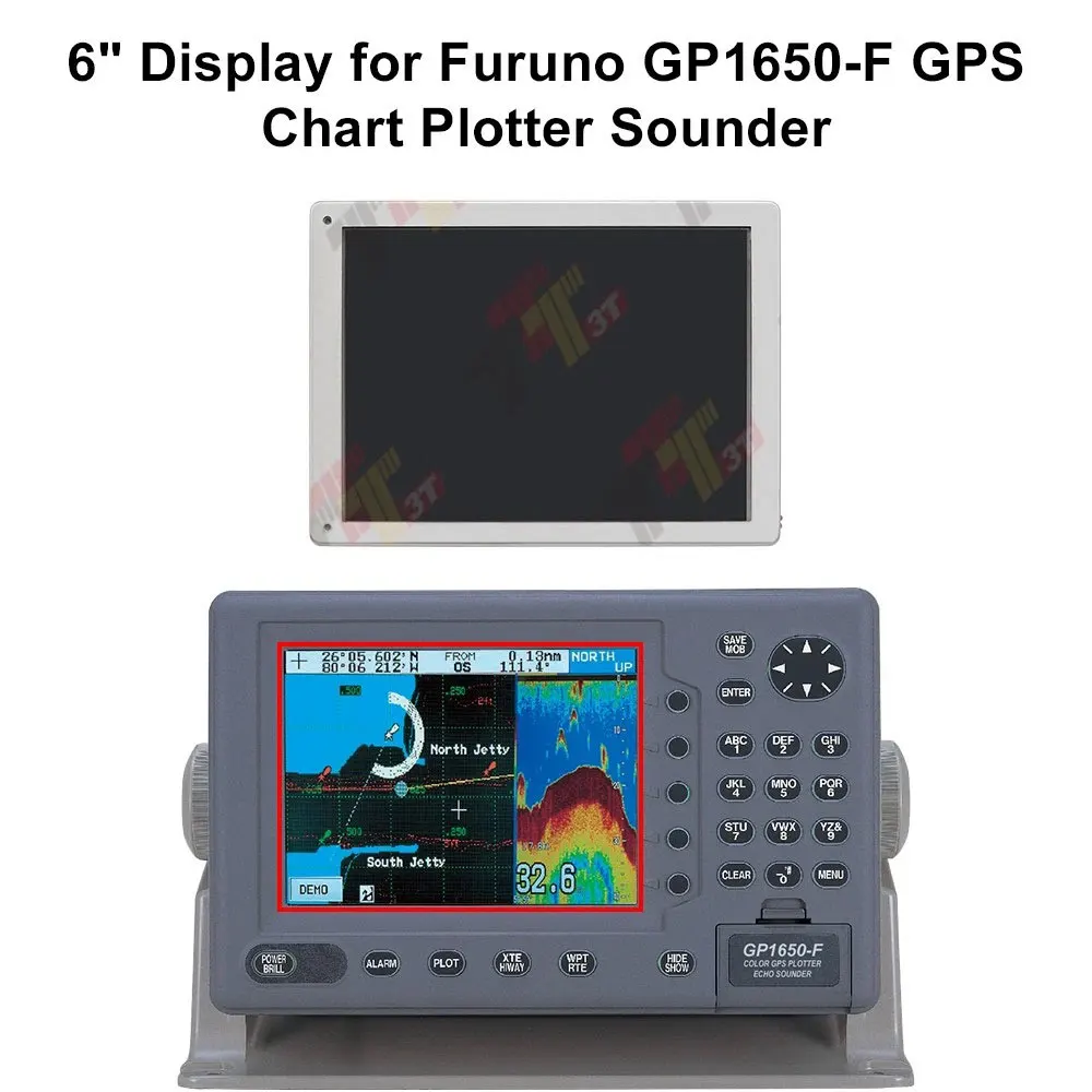 6"-Display für Furuno GP-1650 GP1650-F GP-1650W GPS-Kartenplotter-Echolot – Detail 3
