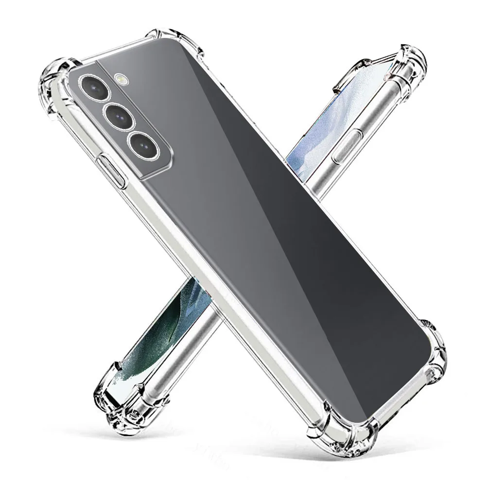 Einfache klare Silikonhülle für Samsung Galaxy S25 S24 S23 FE S22 Ultra S21 S20 FE Note 20 Ultra S10 S9 S8 10 Plus 9 8 Cover