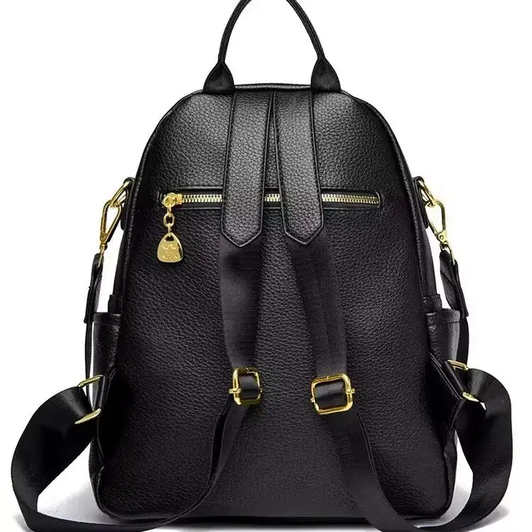 New Classical Fashion High Quality Soft Leather Travel Backpack Women Large Capacity Luxury Shoulder Bags School Bag Backpacks