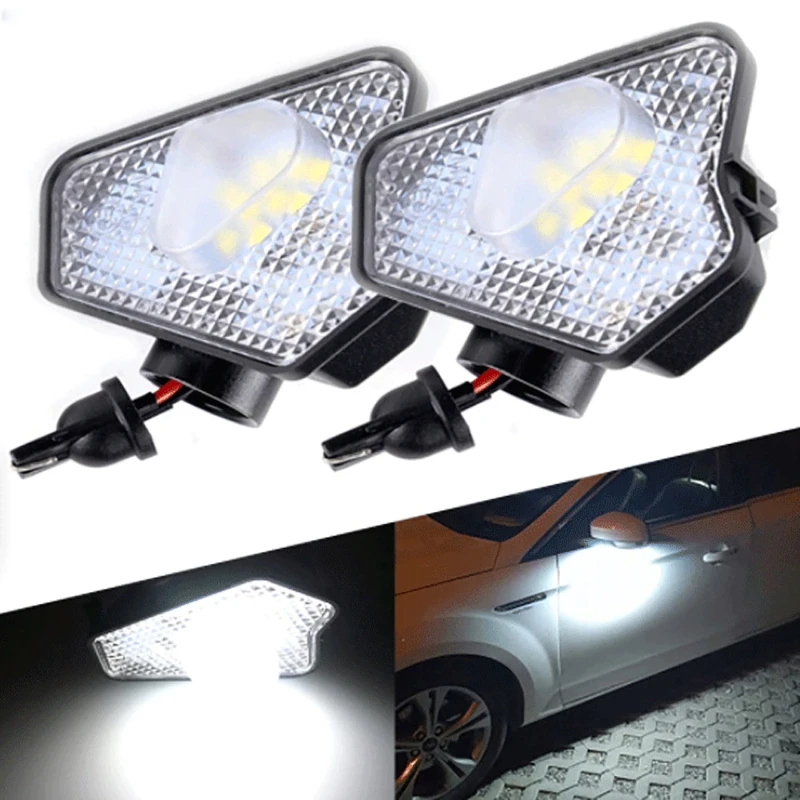 2pcs LED Car Rearview Mirror Light Puddle Light for Mercedes Benz CLS CLA GLA W219 W117 W209 W156