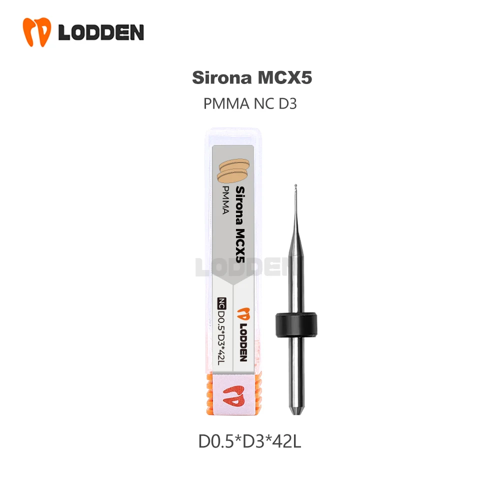 Sirona MCX5 Dental Milling Burs Grinding Lithium Disilicate PMMA Zirconia D3 Shank NC Coating 47mm length Dental Grinding Tool