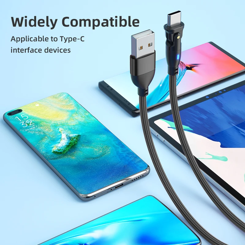 AUFU  USB C Cable Type C Cable Fast Charging Wire for Xiaomi 11T Pro Samsung S21 3A QC3.0 Data Cord USB-C Charger Mobile Phone