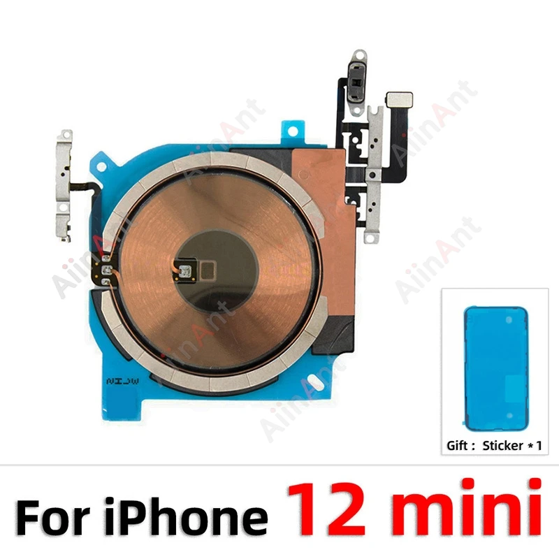 OEM Sticker + Flex For iPhone 12 13 14 15 Pro Max Mini Plus Power Volume FlashLight NFC Magnet Wireless Charging Cable image 4