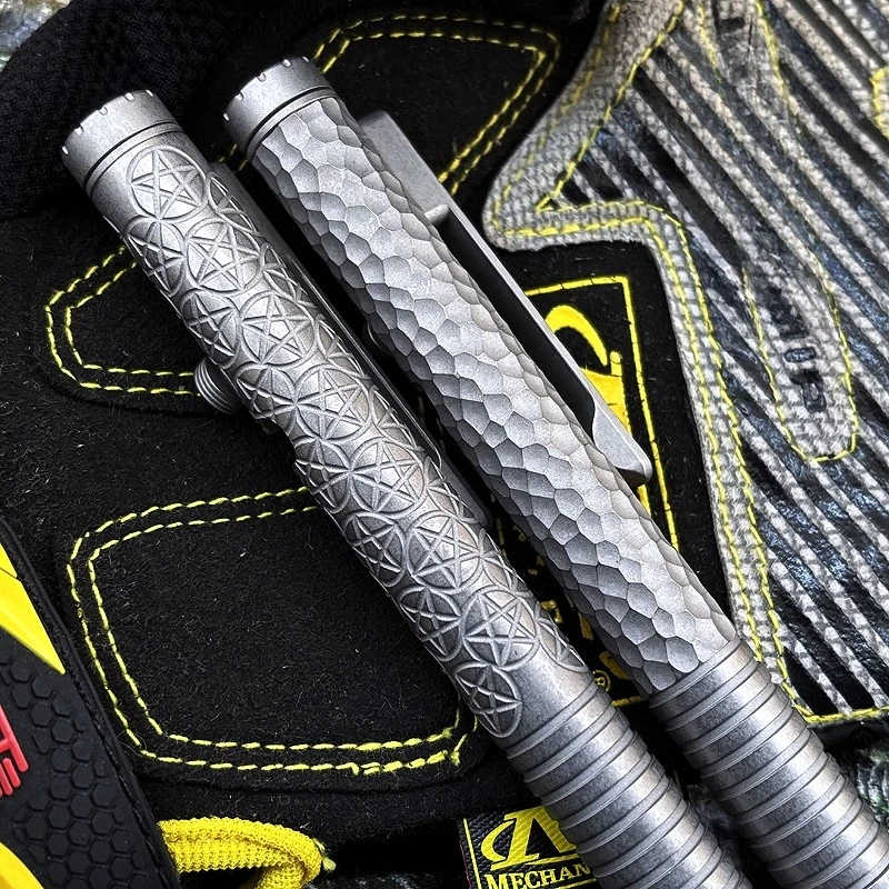 Pióro-roller ze stopu tytanu, mechaniczny slider do kart, fidget spinner EDC, zabawka sensoryczna do biura, redukująca stres.