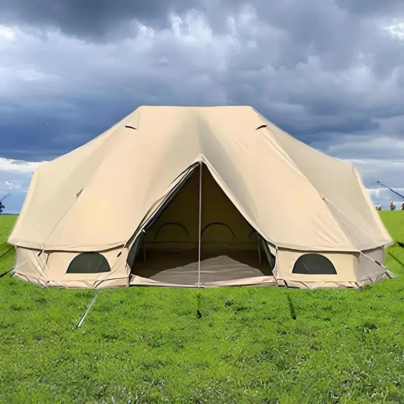 Hot Sale Cotton Canvas Tent 10 People Bell Yurt Luxury Tent