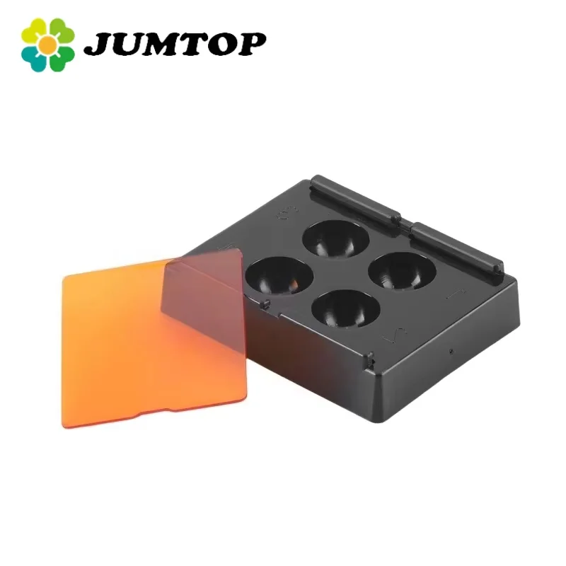 JUMTOP Dental Shading Light Box 4 Holes Teeth Patch Shading Light Box