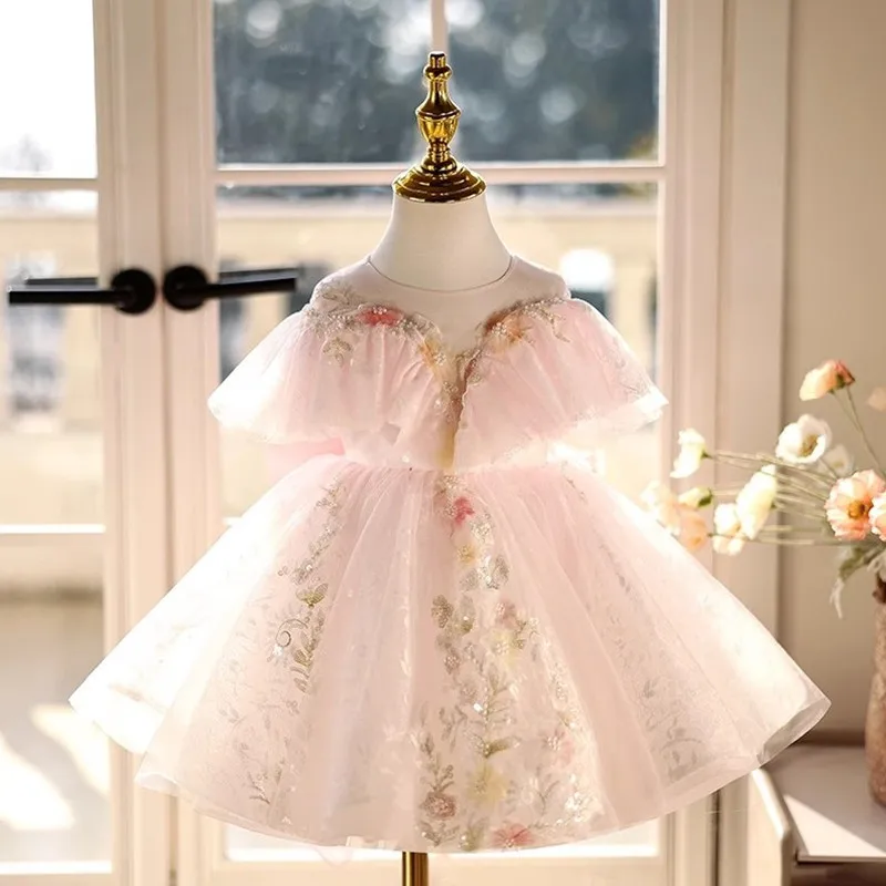 

High-End Children's Princess Costume Host Piano Performance Wedding Birthday Party Dresses For Girls A4413 Bridesmaid Dresses