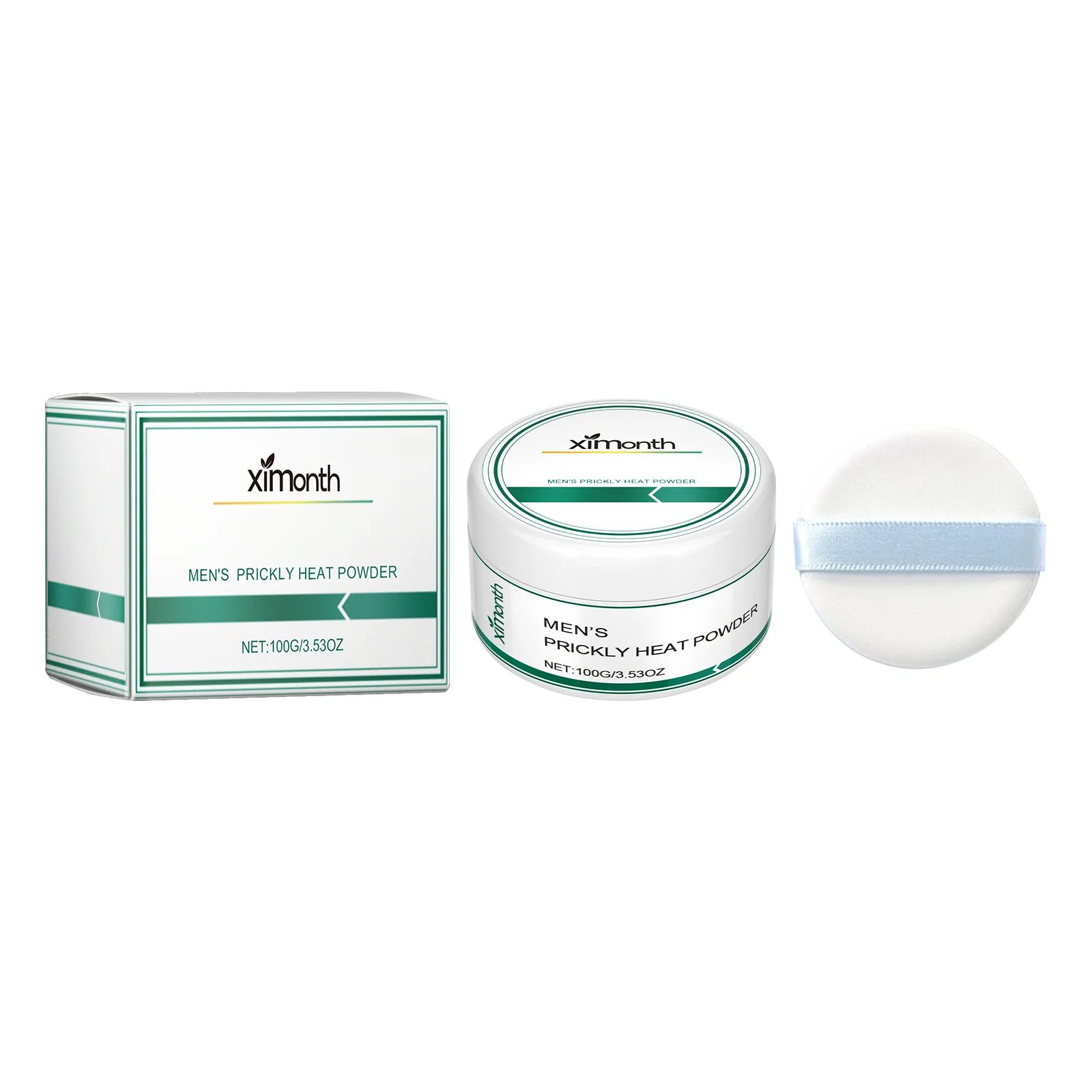 Men's Prickly Heat Powder Non-Sticky Improve Comfortable Sweat Absorbing Lightweight Smooth Skin Moisture Refreshing Body Powder