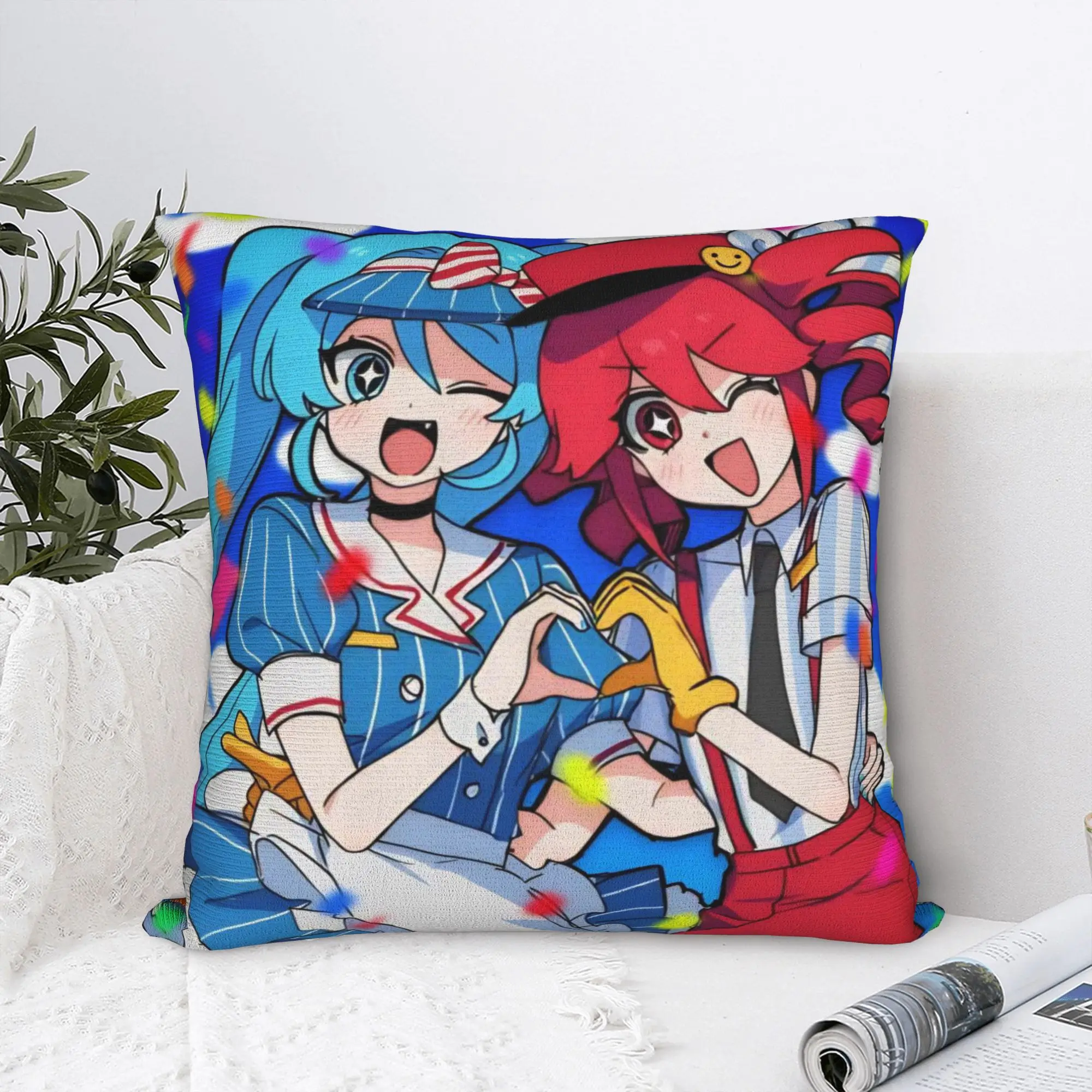 Mesmerizer Kasane Teto – taies d'oreiller carrées, housses de coussin de dessin animé, housse de coussin décorative Vintage en Polyester pour la maison, 45x45cm