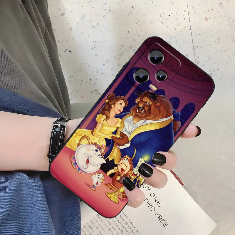 Beauty And The Beast For Xiaomi Redmi Note 13 12R 12 12S Turbo 11 11T 11S 10 10S Pro Plus 5G Black Funda Phone Case