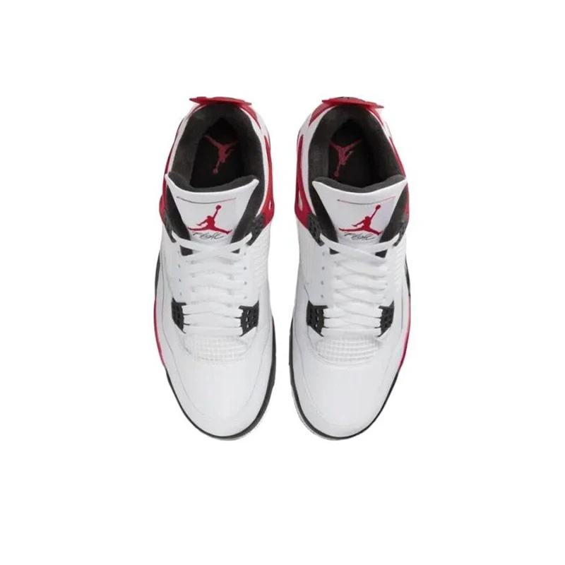 Air Jordan 4 Tênis de Basquete Retro, confortável, original, cinza neutro, cimento vermelho, masculino branco e preto e vermelho, DH6927-161