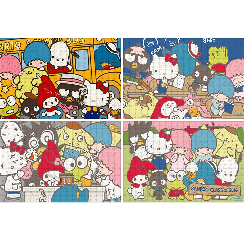 

Пазлы с персонажами Sanrio «Hello Kitty Friends My Melody Little Twin Stars», 300/500/1000 шт., пазлы, детские развивающие игрушки