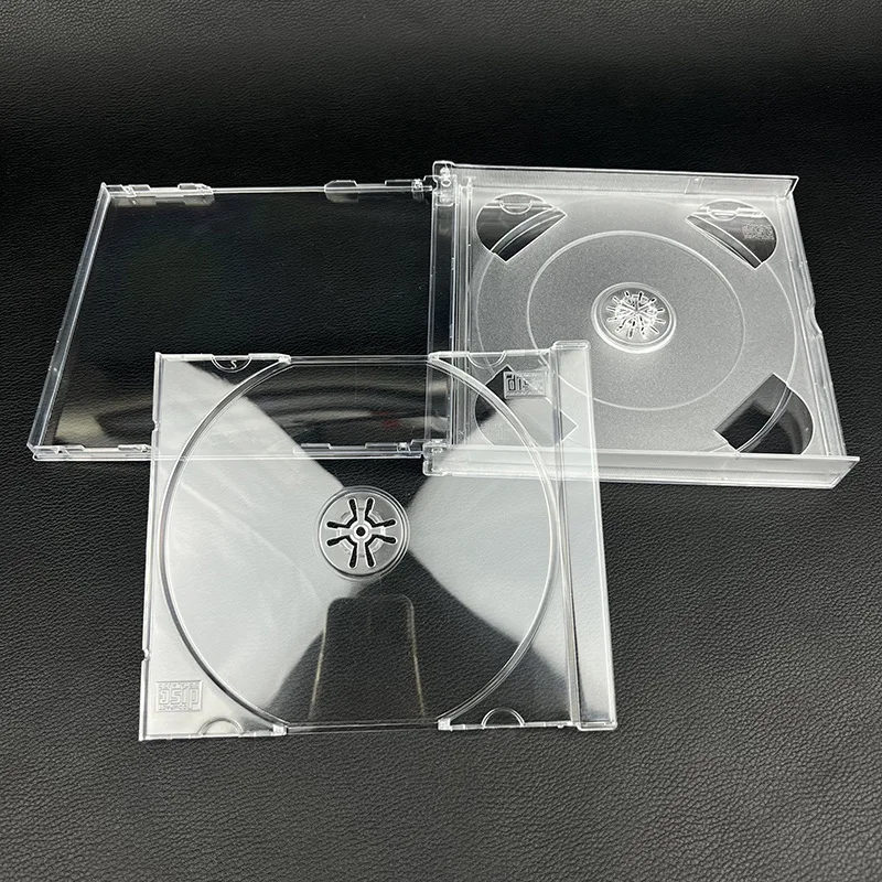 Estuche Transparente de Plástico para CD/DVD, Capacidad para 2, 4 o 6 Discos, Caja de Almacenamiento de Discos Ópticos T