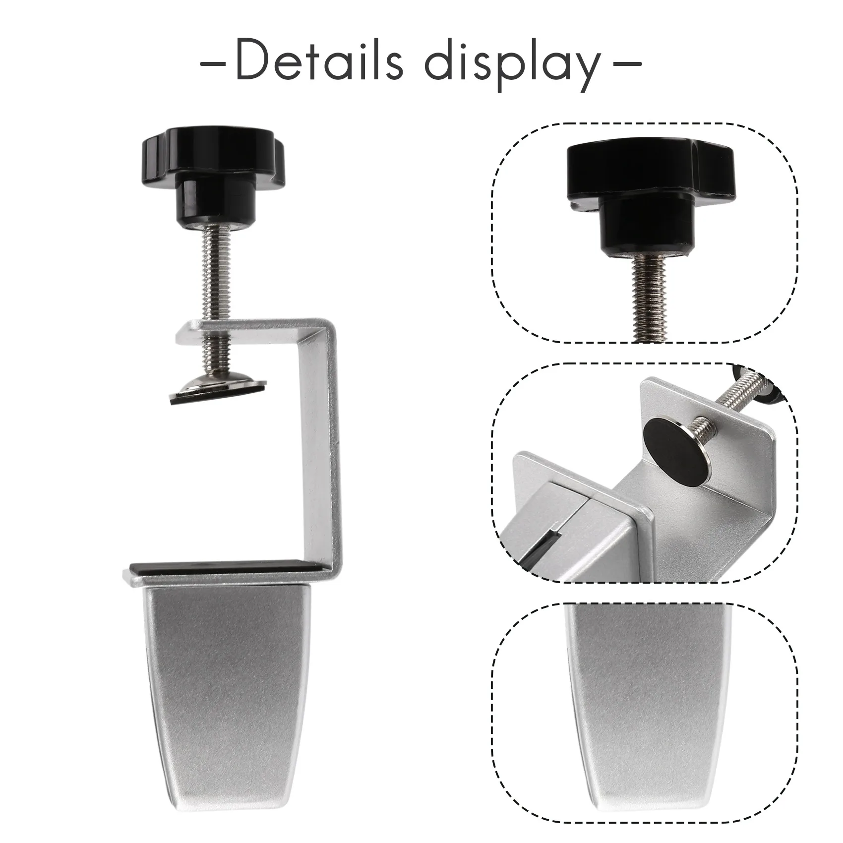 2025 الاتجاه العطس الحرس دعامة تثبيت مشبك مكتب التقسيم المشبك ل 1/8 بوصة إلى 1 بوصة لوحات الاكريليك سميكة قابل للتعديل C شكل المشبك