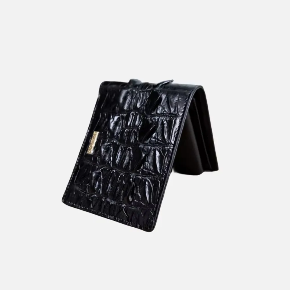

Carteras Billeteras Custom Classic Luxury Leather Alligator Leather Men's Short Bi-Fold Wallet
