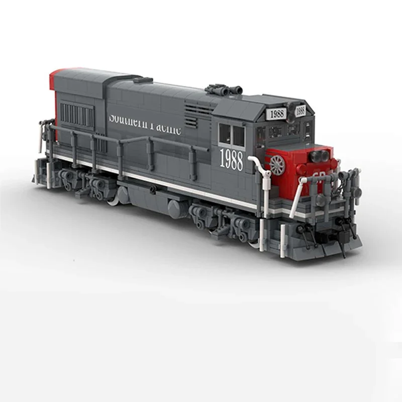 City Car Model MOC Building Bricks GE U-18B Diesel Locomotive Modular Technology Gifts Holiday Assemble Toys Suit