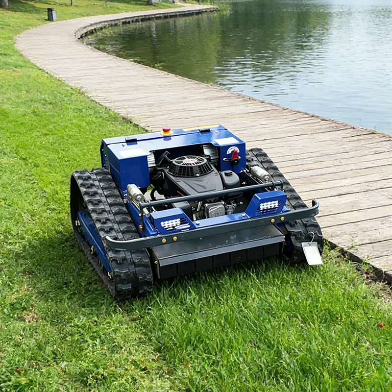 

Customized remote-controlled crawler lawn mower for clearing and weeding in complex terrains