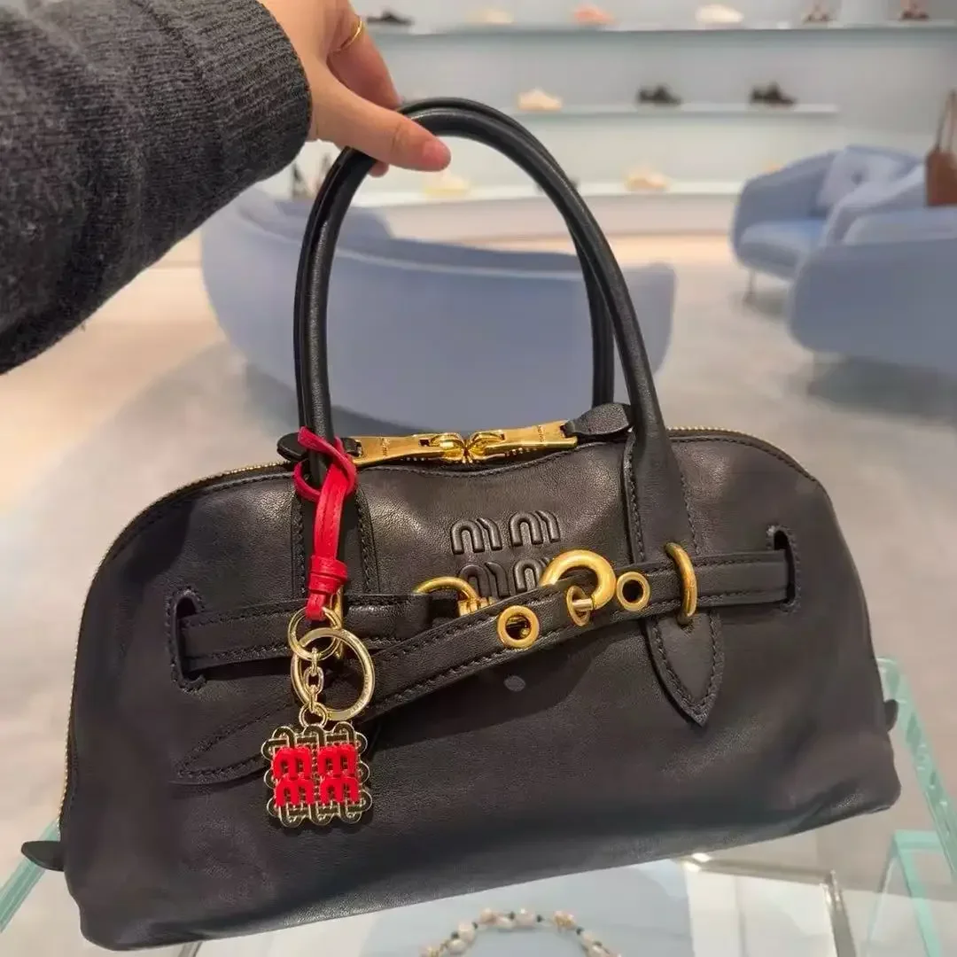

Women's bag metal pendant cowhide keychain bag decoration fashionable red knot
