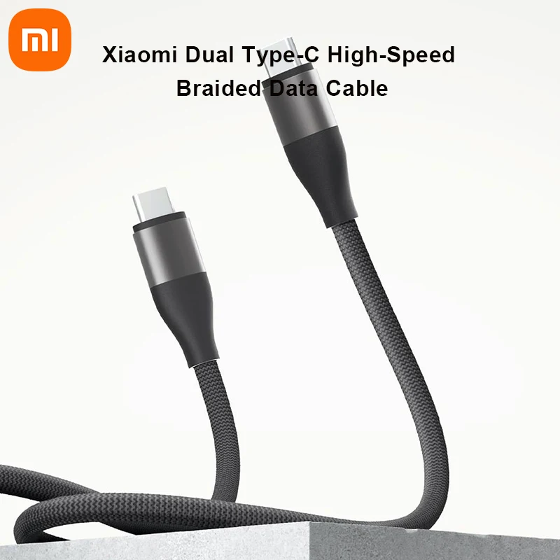 

Кабель для быстрой передачи данных Xiaomi 100W Type-C, двойной Type-C, высокоскоростной ​ ​ Плетеный кабель для передачи данных, быстрая зарядка, 4K Ultra HD, портативная зарядка, новинка