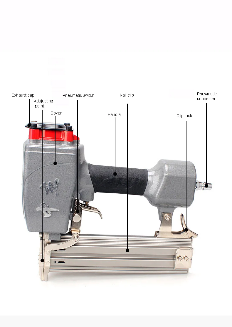1013JC Popular F30G Straight Nail Gun Staple Gun Electric Stapler Pneumatic Air Nail Gun