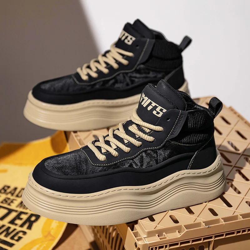 2025 Winter New Men's Casual Shoes, Men's Board Shoes, Fashionable Casual Sports Running Shoes, Fleece Warm Cotton Shoes