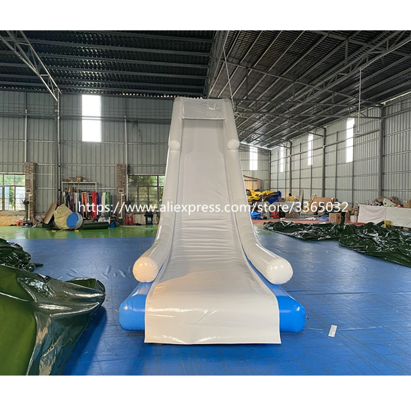 Commercial Water Play Equipment Inflatable Water Yacht Slide / Inflatable Dock Slide For Boat