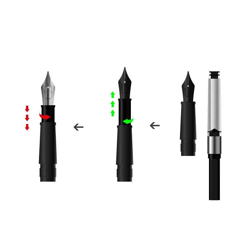 قطع غيار أقلام حبر أصلية من HongDian Nib F/EF/B تُستخدم كقطع غيار أقلام حبر أدوات مكتبية هدية