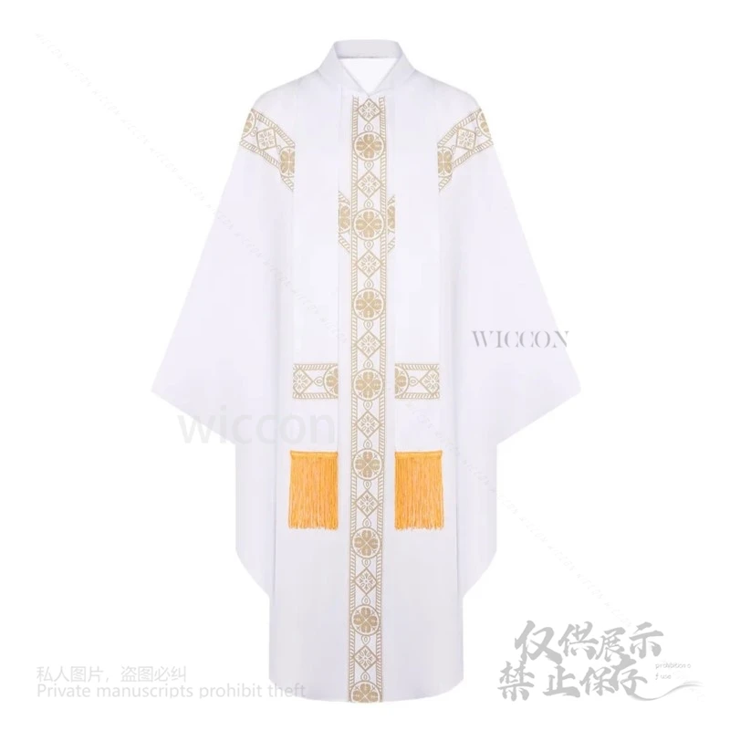 In Stock Catholic Priest Chasuble Church Mass Vestment Robe Chasuble Priest Vintage Baggy Robe Gown Cape Long Robe Men Women