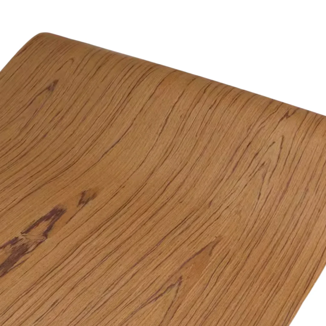 Size:2.5x0.58m Thick:0.2mm Tech Wood Teak Pattern Thin skin Wood Veneer Furniture Cabinet Decoration Floorcovering Veneer