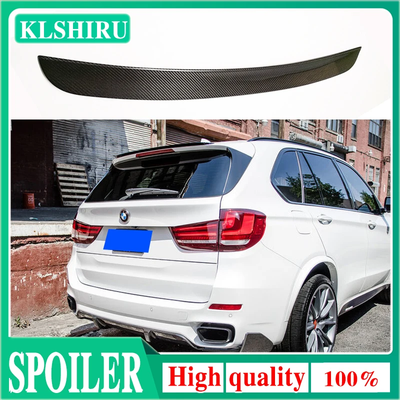 

M-Performance style Carbon Fiber roof wing spoiler For BMW X5 28i 30d 35i xDrive 2014 - 2017 year F15 X5m rear trunk spoiler