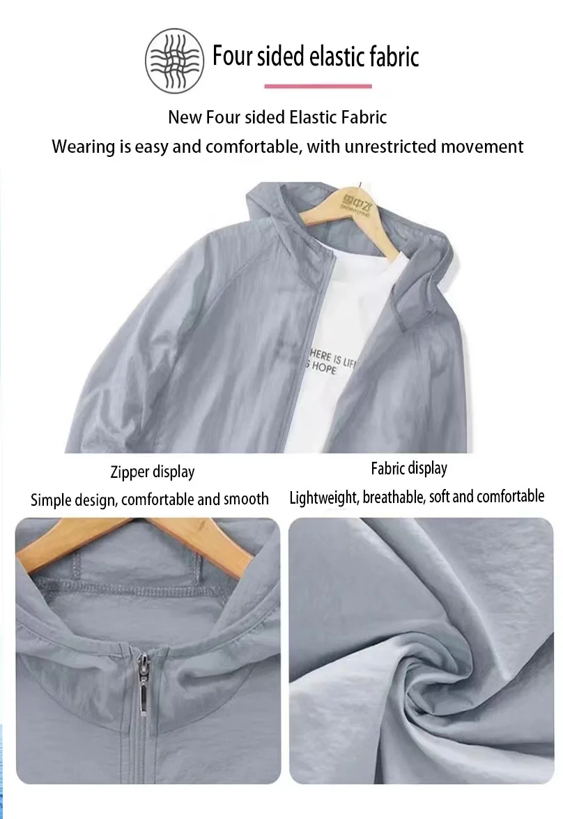 سترة واقية بغطاء رأس للرجال والنساء ، معاطف نايلون للأزواج ، ملابس غير رسمية تسمح بمرور الهواء ، حماية من الشمس ، سترة واقية ضيقة للكبار ، جديدة