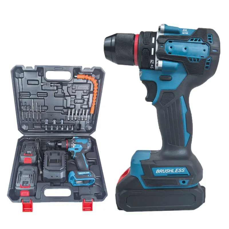

New18v 20V 21V24V 48v Portable Cordless Impact Drill Electric Screwdriver Kit Multifunctional Brushless Hand Drill Kit