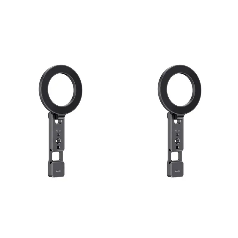 ABUO-2X Travel Magnetic Phone Mount - Vrig Foldable Mg-23 With Cold Shoe & Tripod Hole For On-The-Go Vloggers Pocket Tripods
