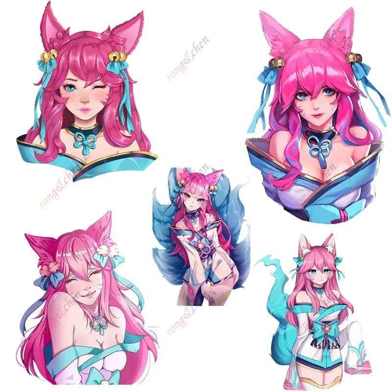 Sexy Girl Car Sticker League of Legends Ahri Car Motorcycle Racing Helmet Laptop Trunk Body Car Window Surfboard PVC Vinyl Decal