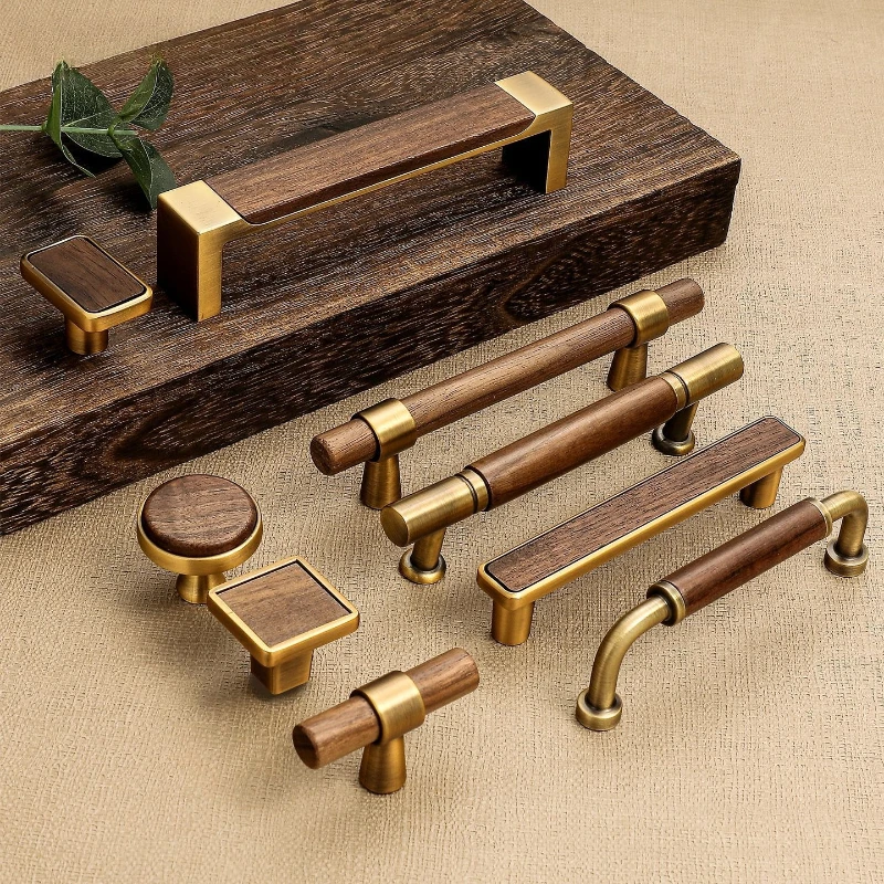 Natural Wood Wardrobe Door Handle Solid Wood Handle Wine Cabinet Pull Kids Room Cabinet Door Handle Single-Hole Knob For Drawer