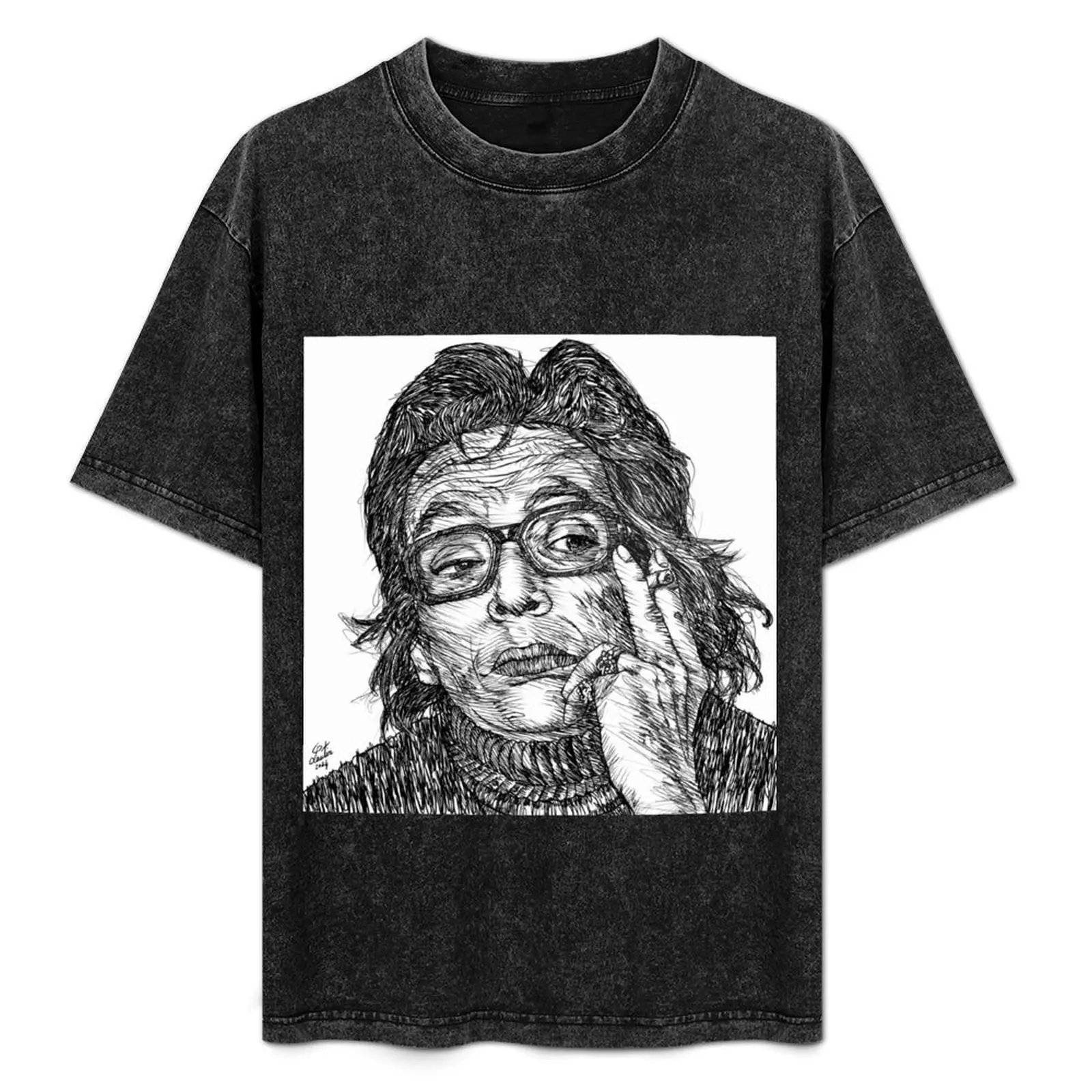 MARGUERITE DURAS ink portrait .1 T-Shirt man t shirt customizeds shirts graphic essential t shirt cotton t shirt men