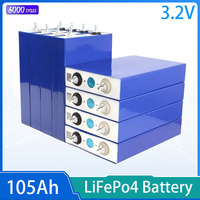 1-2PCS New Grade A 3.2V 105AH Lifepo4 Lithium Iron Phosphate Rechargable 12V 24V 48V Battery Prismatic RV Solar System