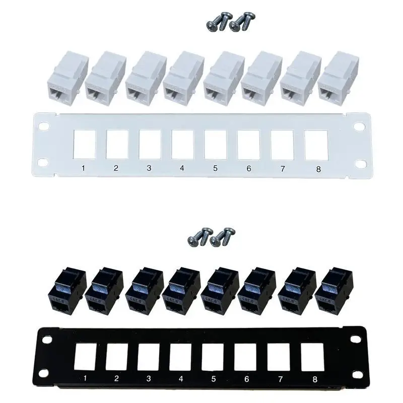 Y1UB 8 Port Cat6 WallMount Patch Panel 10G Поддержка 1U сетевой патч-патч UTP 19-дюймовый