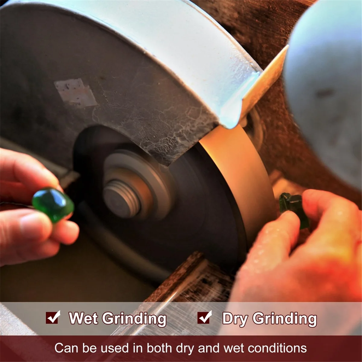 A002 Diamond Lapidary Jewelry Grinding Wheel 6in Diamond Grinding Wheels with 1in Arbor Hole for Gem Marble Stone 120 Grit view 4