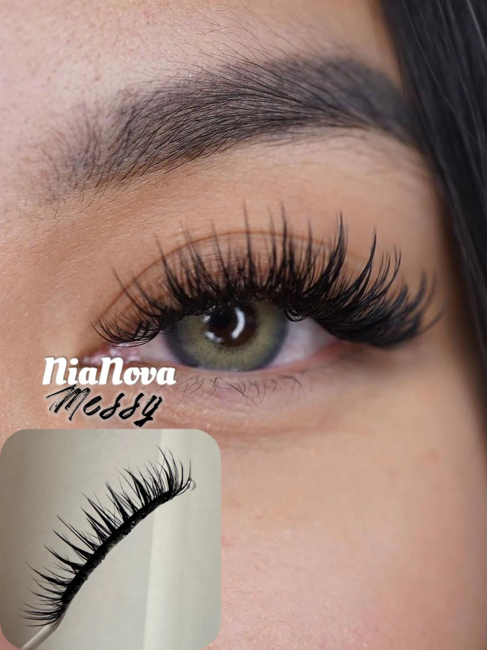 Cílios postiços naturais banda fina feitos à mão cílios cosplay moda coreana extensão fina ferramentas de maquiagem, distribuição aleatória