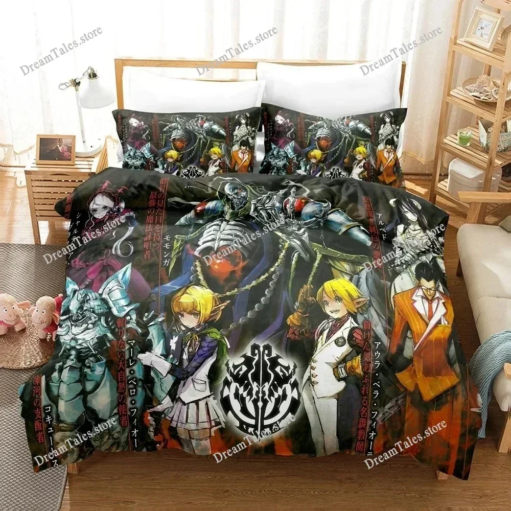 3D Printed Anime The OVERLORD Bedding Set Boys Girls Twin Queen Size Duvet Cover Pillowcase Bed Kids Adult Luxury Gift