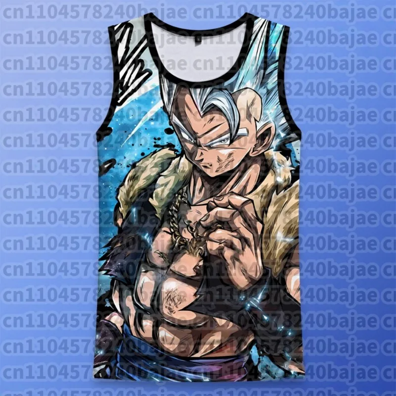 Neues Goku Vegeta Dragon Ball Z Tanktop für Herren, Anime-Themen-Ausstellungskleidung, 3D-Druck, Lässige Sportweste für Kinder, Basketball-Tanktop