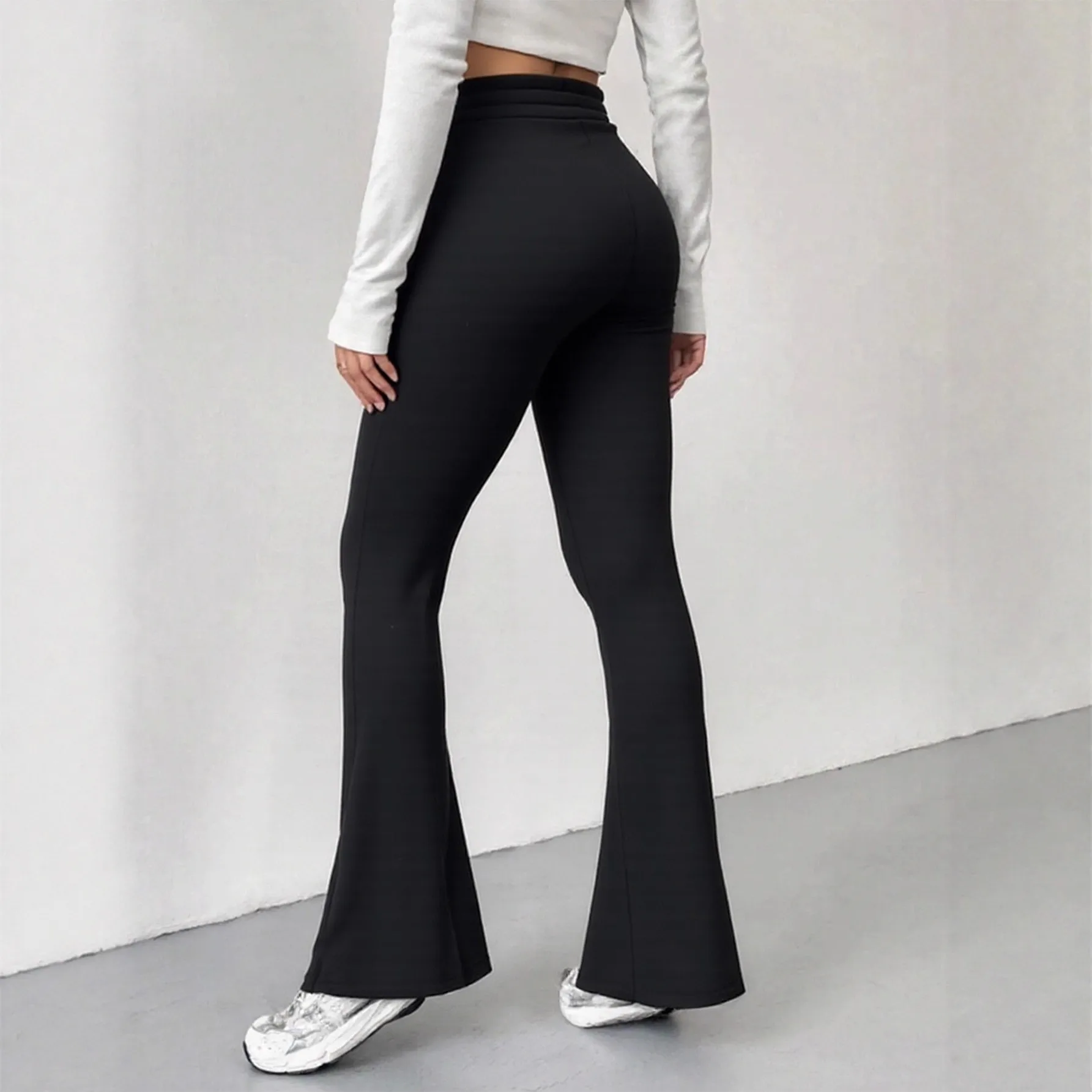 Pantaloni dimagranti a vita alta da donna nuovi alla moda autunno e inverno