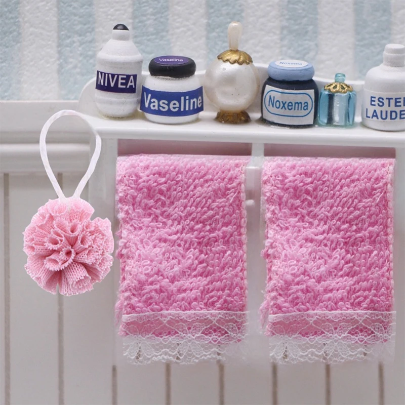 10 Stuks Diy Scène Decor 1:12 Poppenhuis Mini Bad Bal Bad Spons Bal Poppenhuis Badkamer Meubels Decoratie Poppenhuis