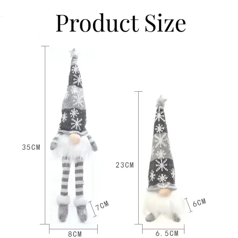 جنوم زينة عيد الميلاد ضوء غرفة نوم عيد الميلاد التماثيل أفخم دمية الحلي محبوك قزم قزم هدية مصباح ديكور للطاولات المنزلية