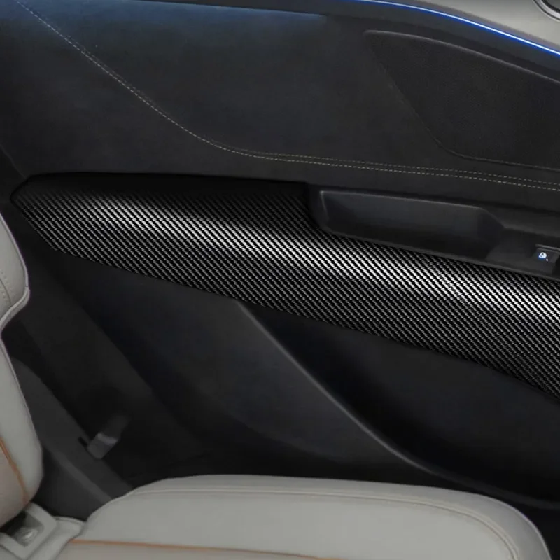 3D Nano Carbon Fiber Car Sticker Paste Protector Strip Car By Sill Side Mirror Anti Scratch Tape Waterproof Protection Film