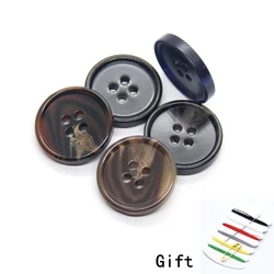 15-25mm Imitation Horn Coat Black Buttons For Clothing Mens Suit Sweater Classical Decor Handmade resin Accessories Wholesale