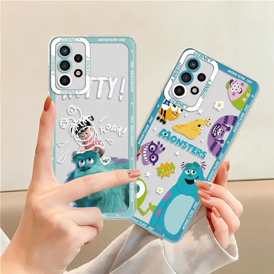 Disney Monsters Inc Phone Case for Samsung Galaxy A35 A55A53 A54 A73 A34 A33 A25 A24 A13 A14 A15 Soft Transparent Cover