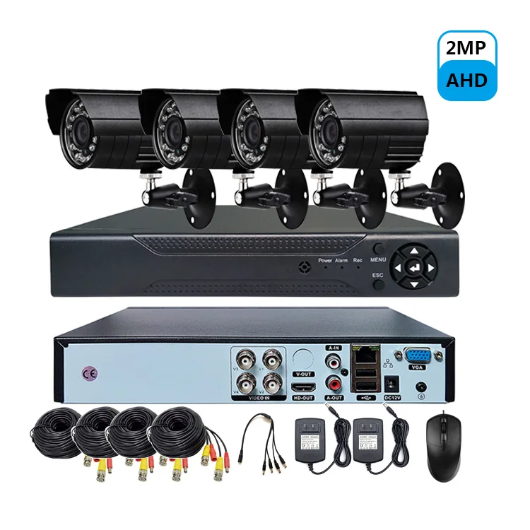 Imagem -02 - Visão Noturna 4ch 1080p Ahd Tvi Cvi Dvr Kit Câmera à Prova Impermeável Água Detecção de Movimento Vigilância Vídeo Segurança ao ar Livre Sistema Cctv ir