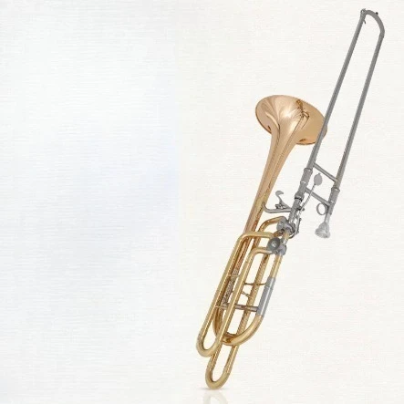 

Hooqu Chinese Manufacture High Quality Trombone Gold Lacquer Bass Trombone for Sale
